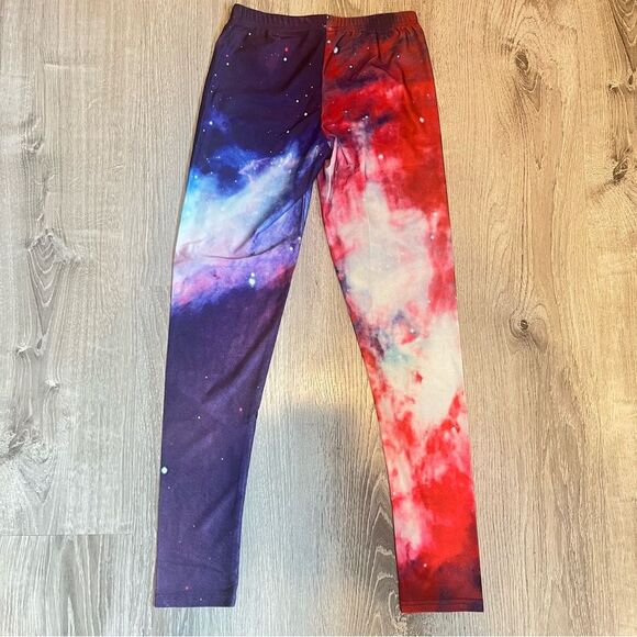 NEW Thinkgeek Pink & Purple Galaxy Printed Leggings One Size - Picture 5 of 7